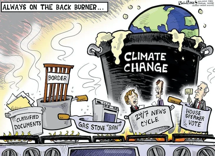 Climate change is always on the back burner