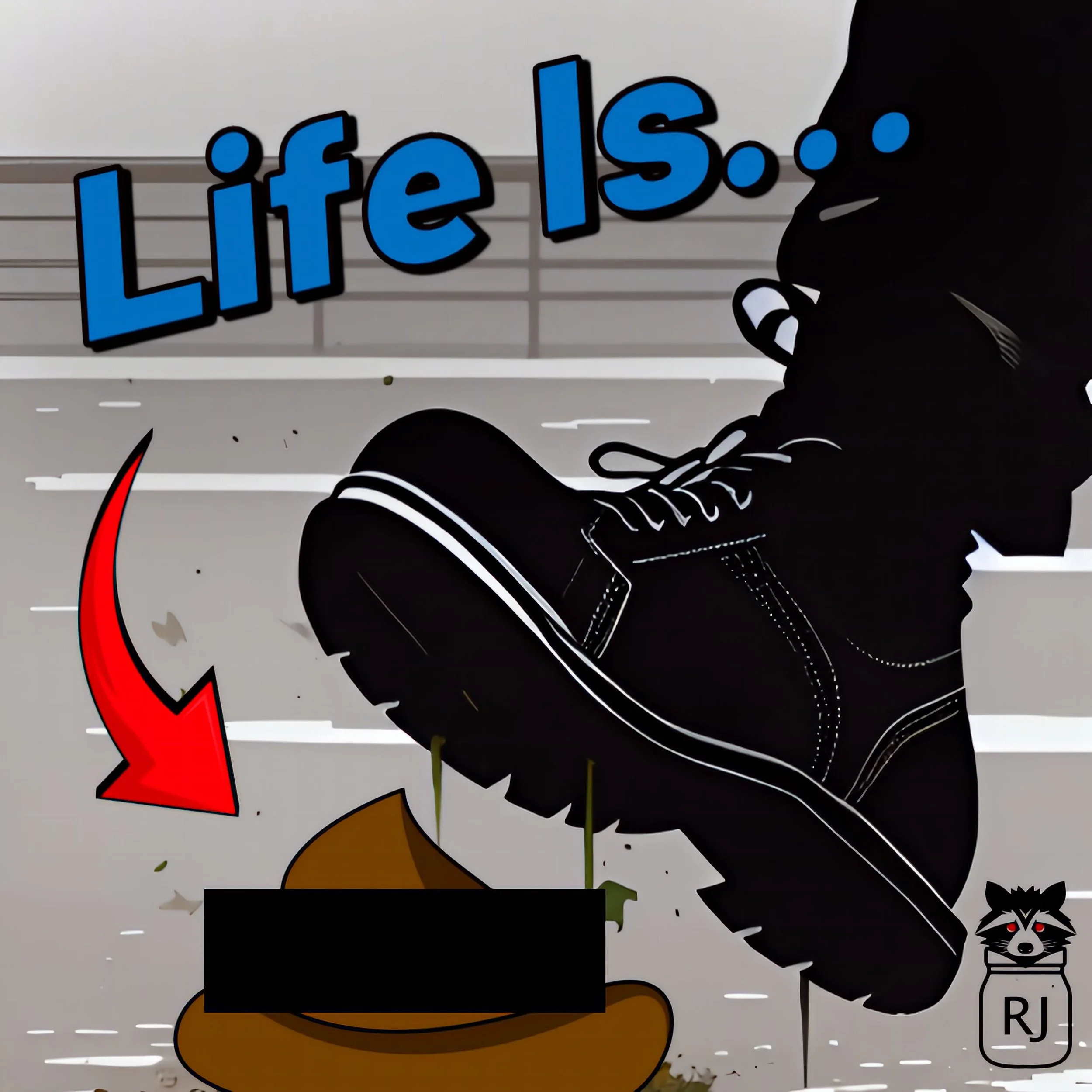 Life Is Shitty - Raccoon Jar