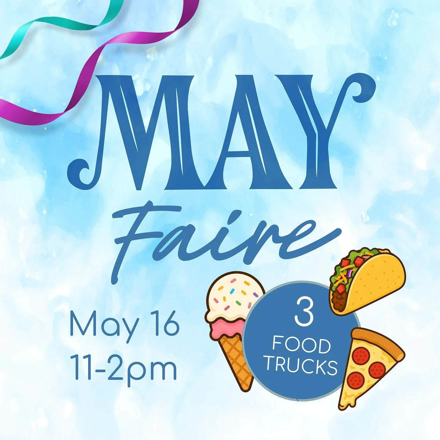 Join us next weekend for May Faire at Mountain Song Community School! It will be a joyful afternoon of games, crafts, and food for the whole family.

This year, we'll have 3 food trucks:

🍦 Josh &amp; John's Ice Cream @joshandjohns
🍕 Pizza Paul&rsq