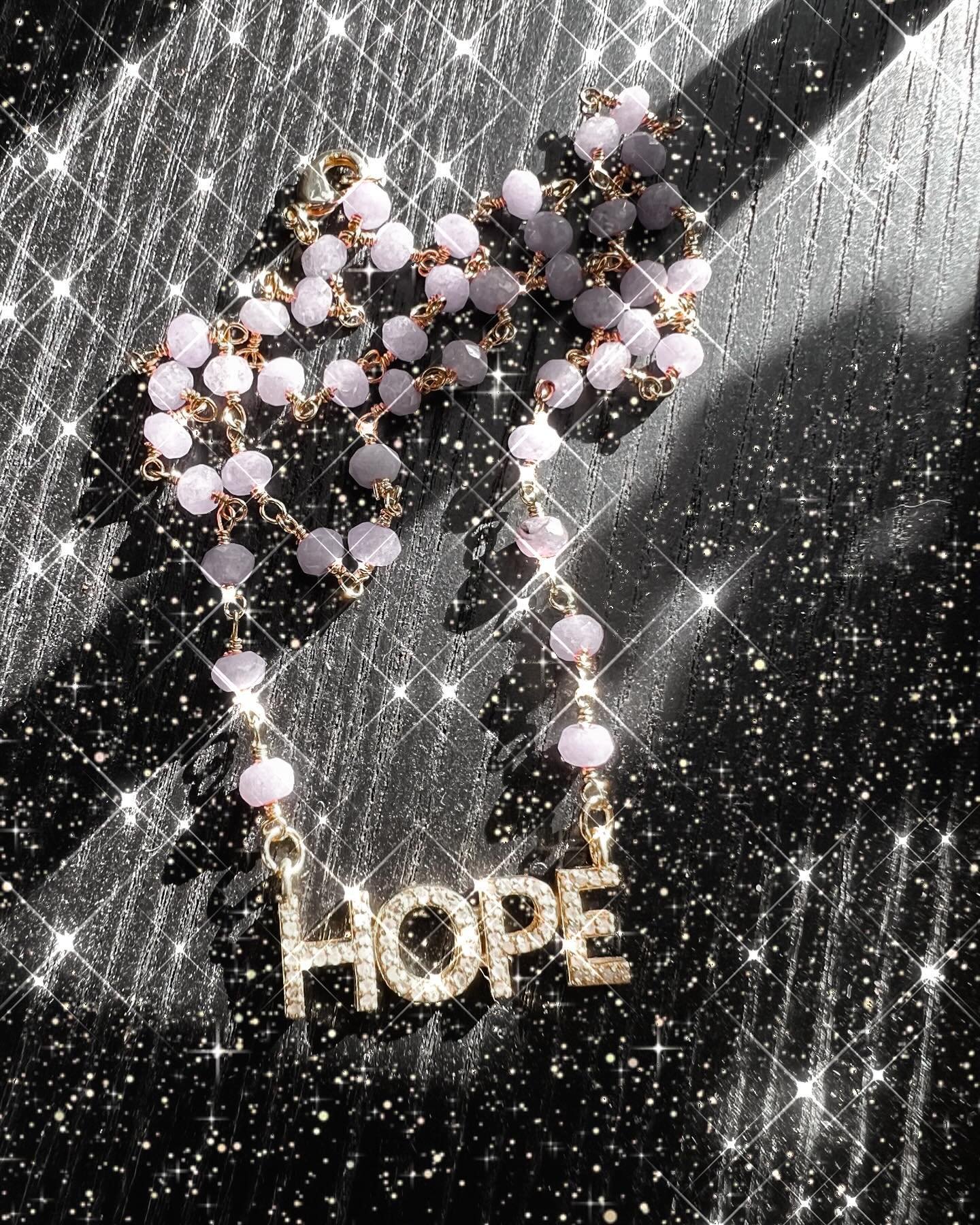 I am hope. 

I have hope. 

Pav&eacute; diamonds with lavender jade. 

Coming soon &hellip;

Jewelry | Jewelry Addict | Neckpiece | Necklace | Charms | Charm Necklace | Trendy Jewelry | Statement Jewelry | Gemstones | Crystals

#jewelry #jewelrybox #