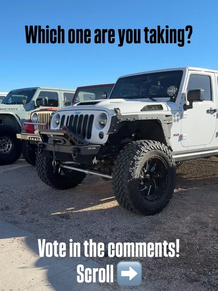 Which one are you taking? 

Scroll to see the options and vote in the comments! 

#JeepBattle #JeepLife #ColoradoOffroad