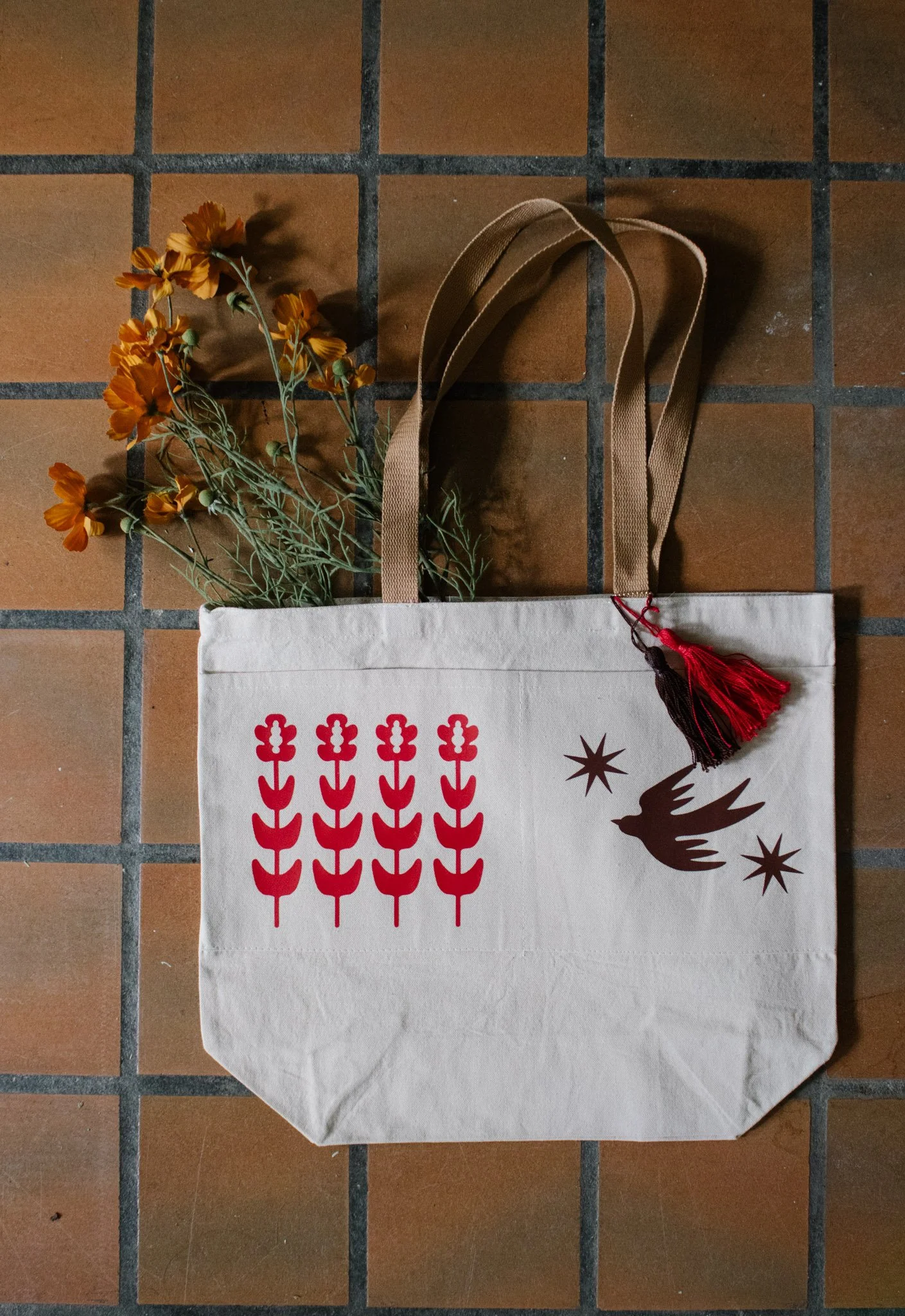 Western Pocket Canvas Tote