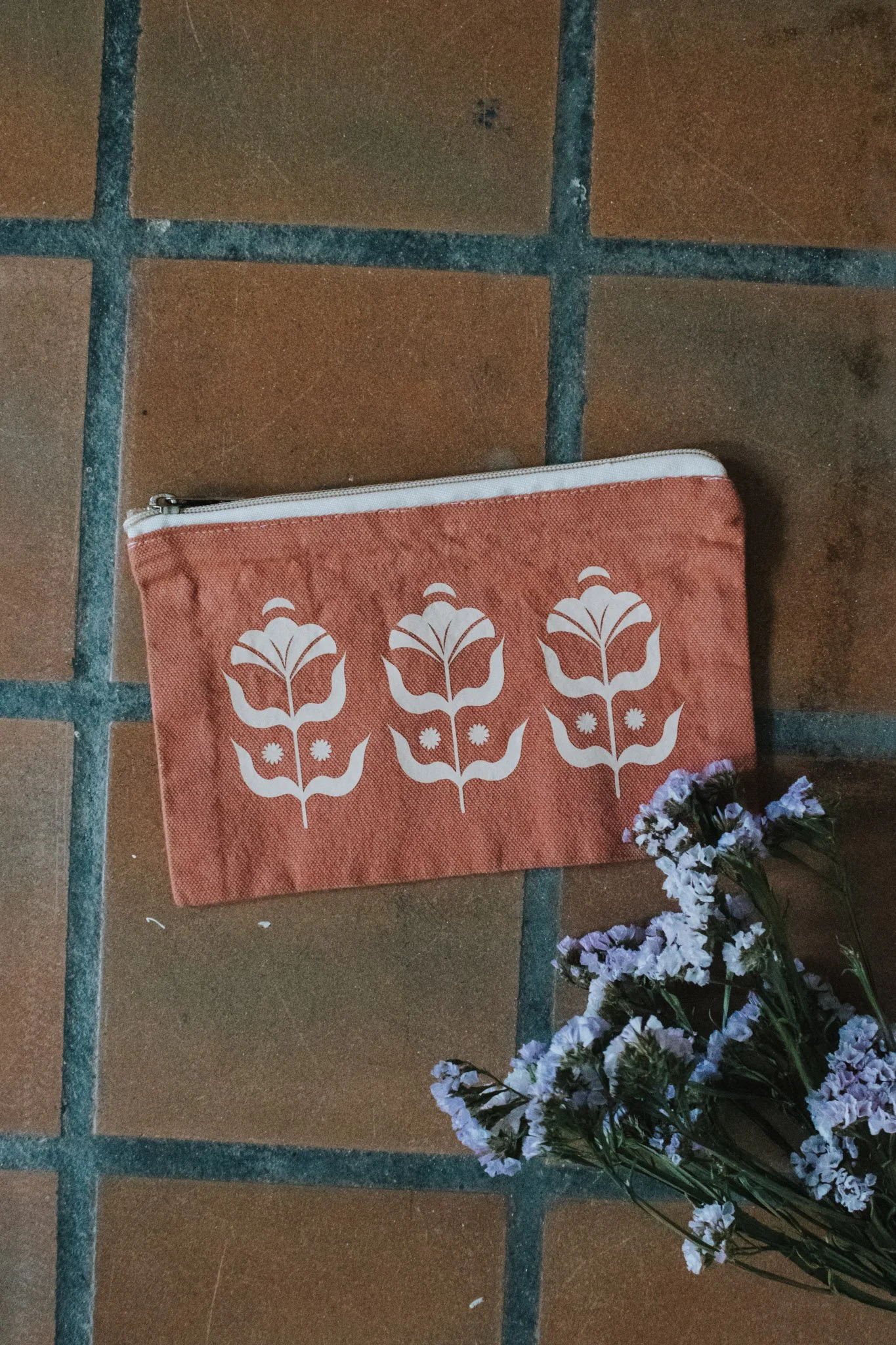 Floral Zipper Pouch