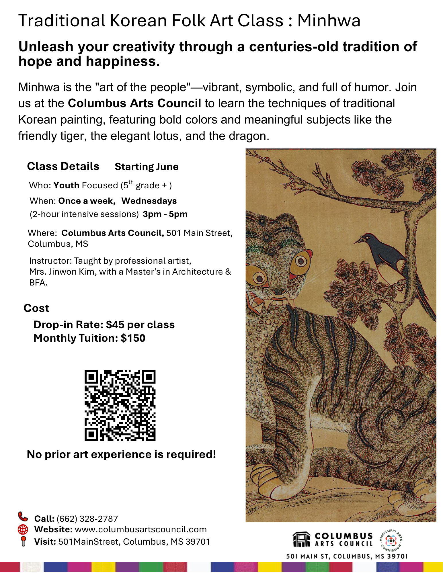 The Magic of Minhwa, Traditional Korean Folk Art  (Youth 5th grade+)