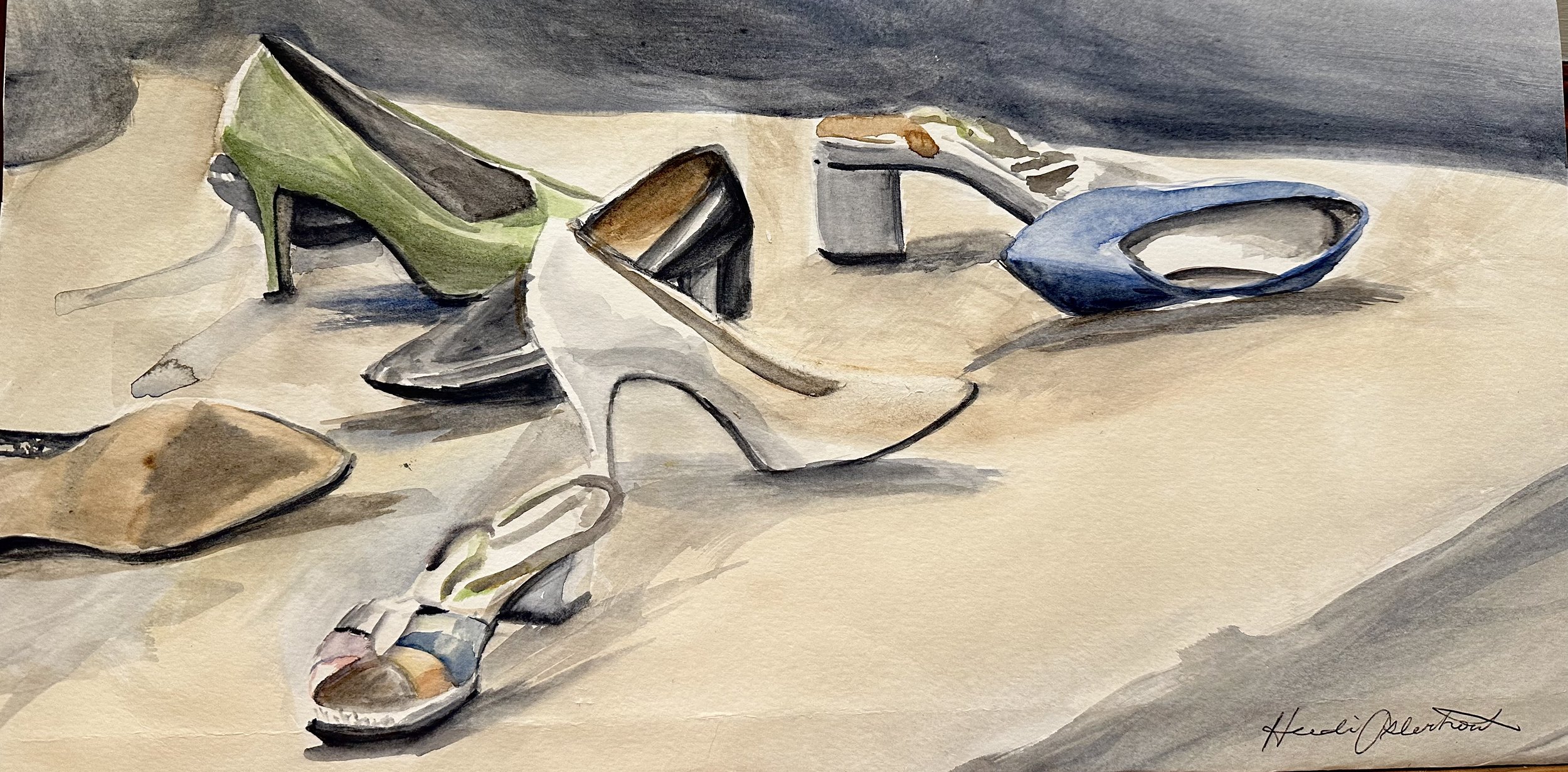 Shoes - Framed Canvas Print