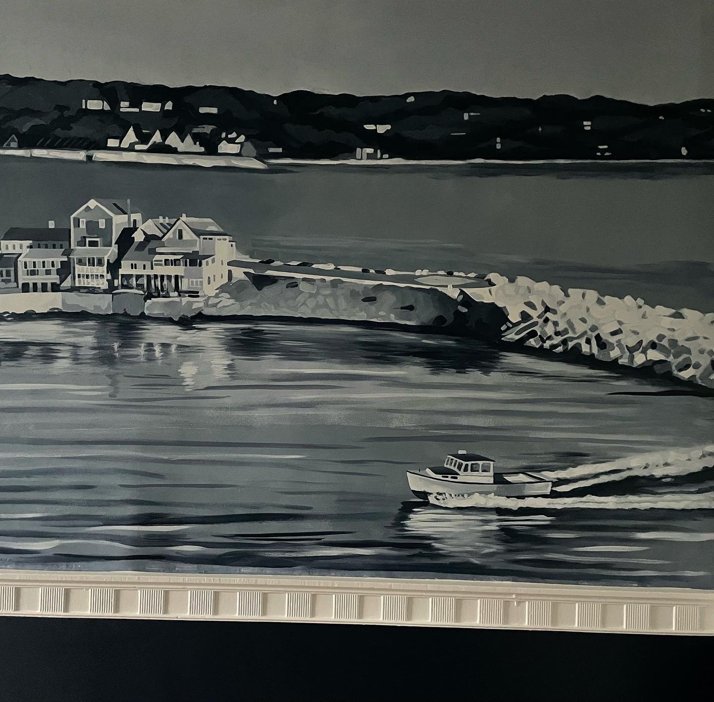 Lobster Boat entering Rockport Harbor