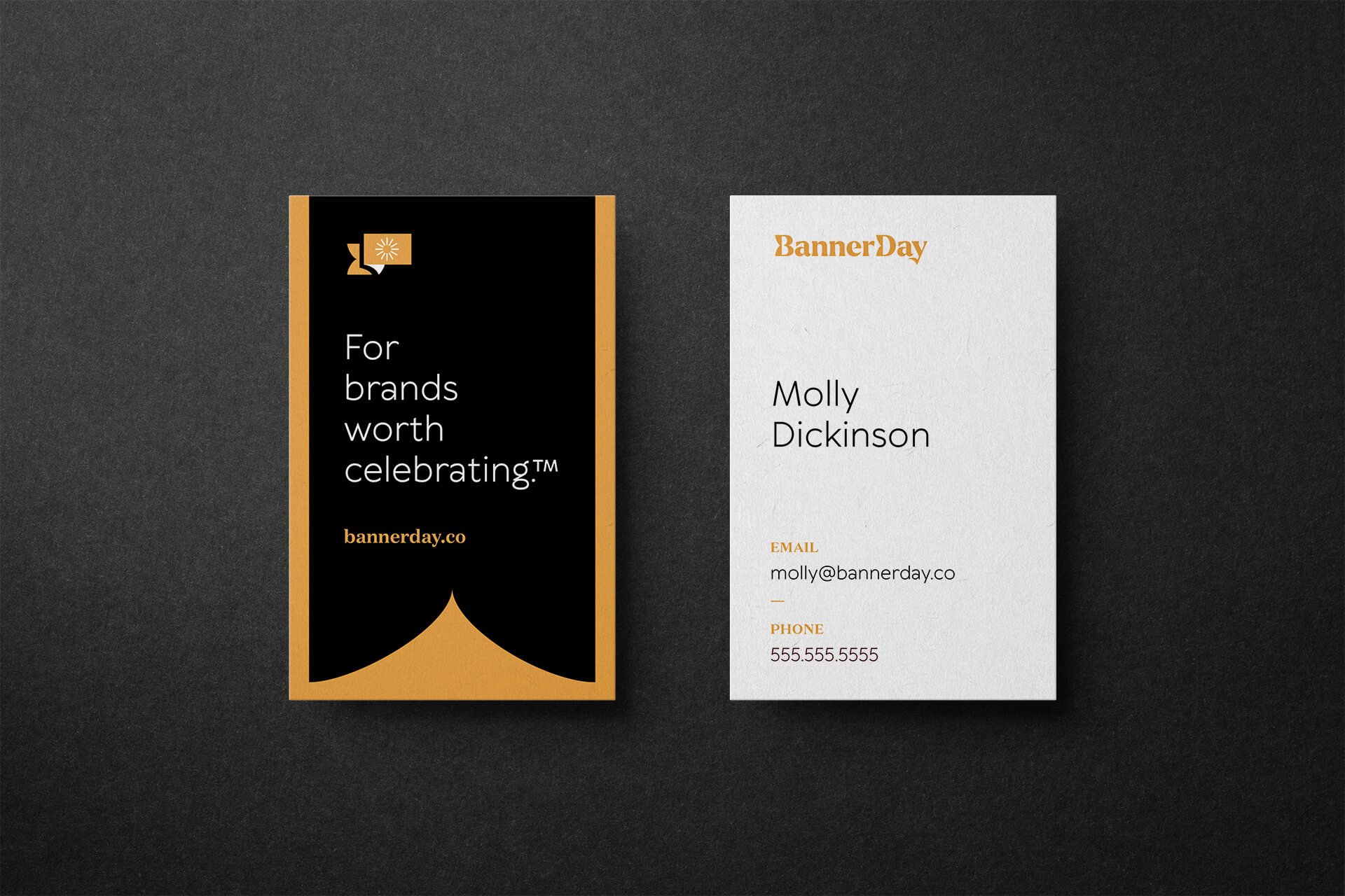 Business Card Design in Gold