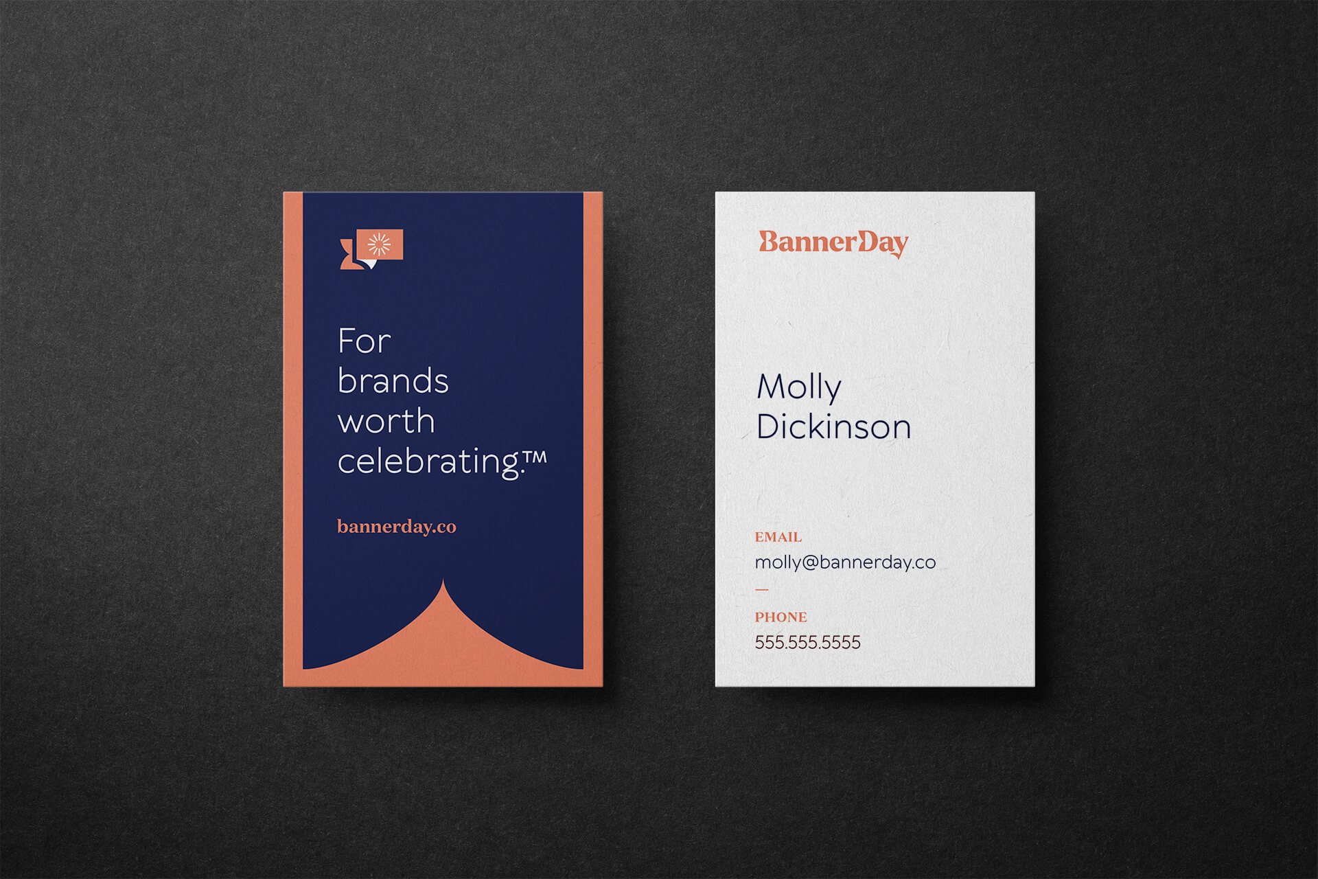 Business Card in Navy
