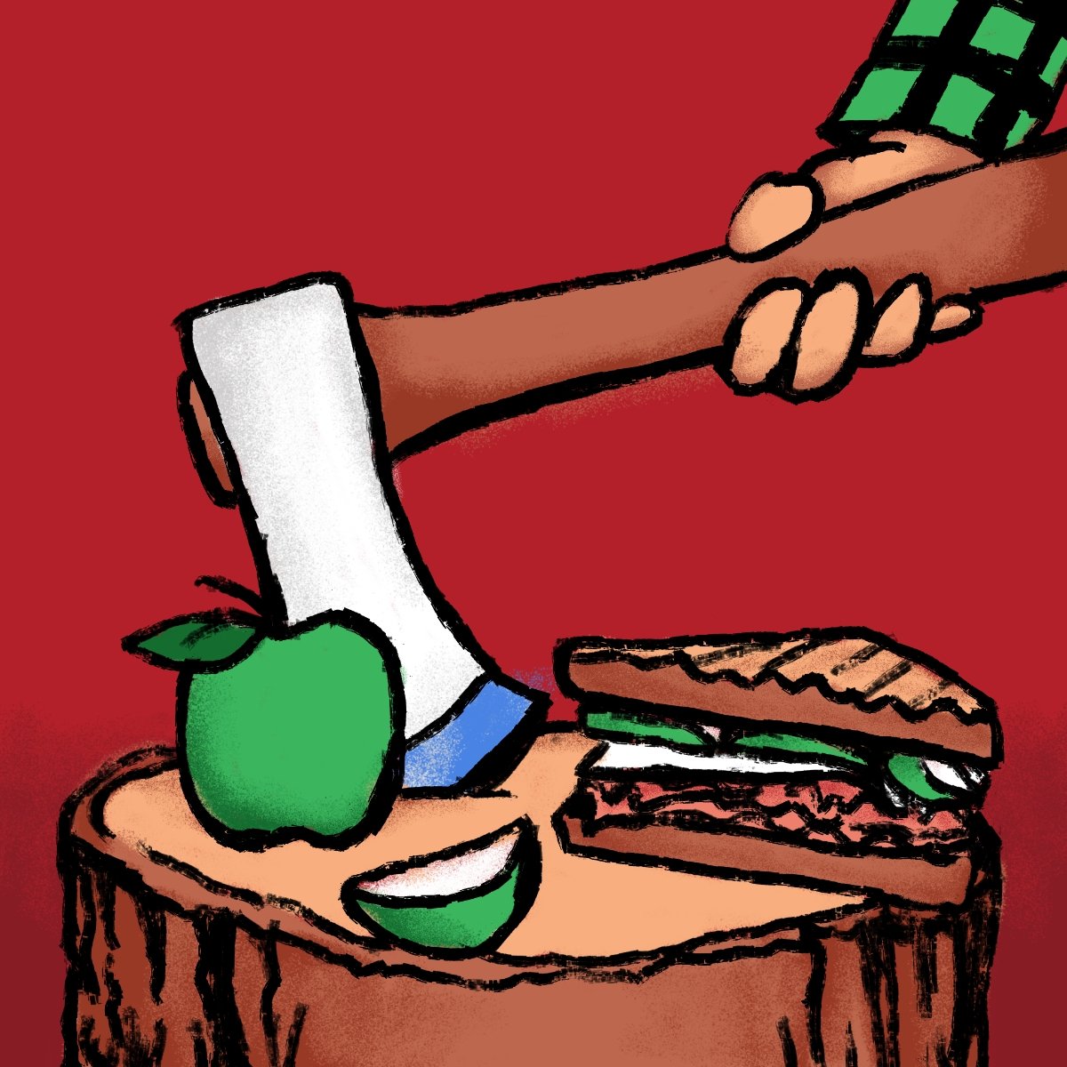 The Vermont sandwich illustration