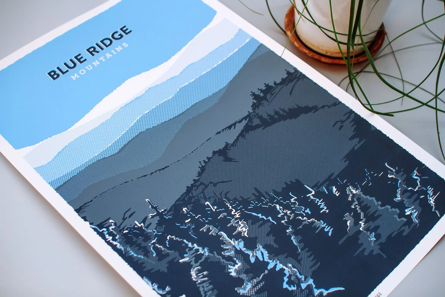 Blue Riudge Graphics Bearings Blue Ridge Mountains Illustrated Screen Prints | Discover Blue ...