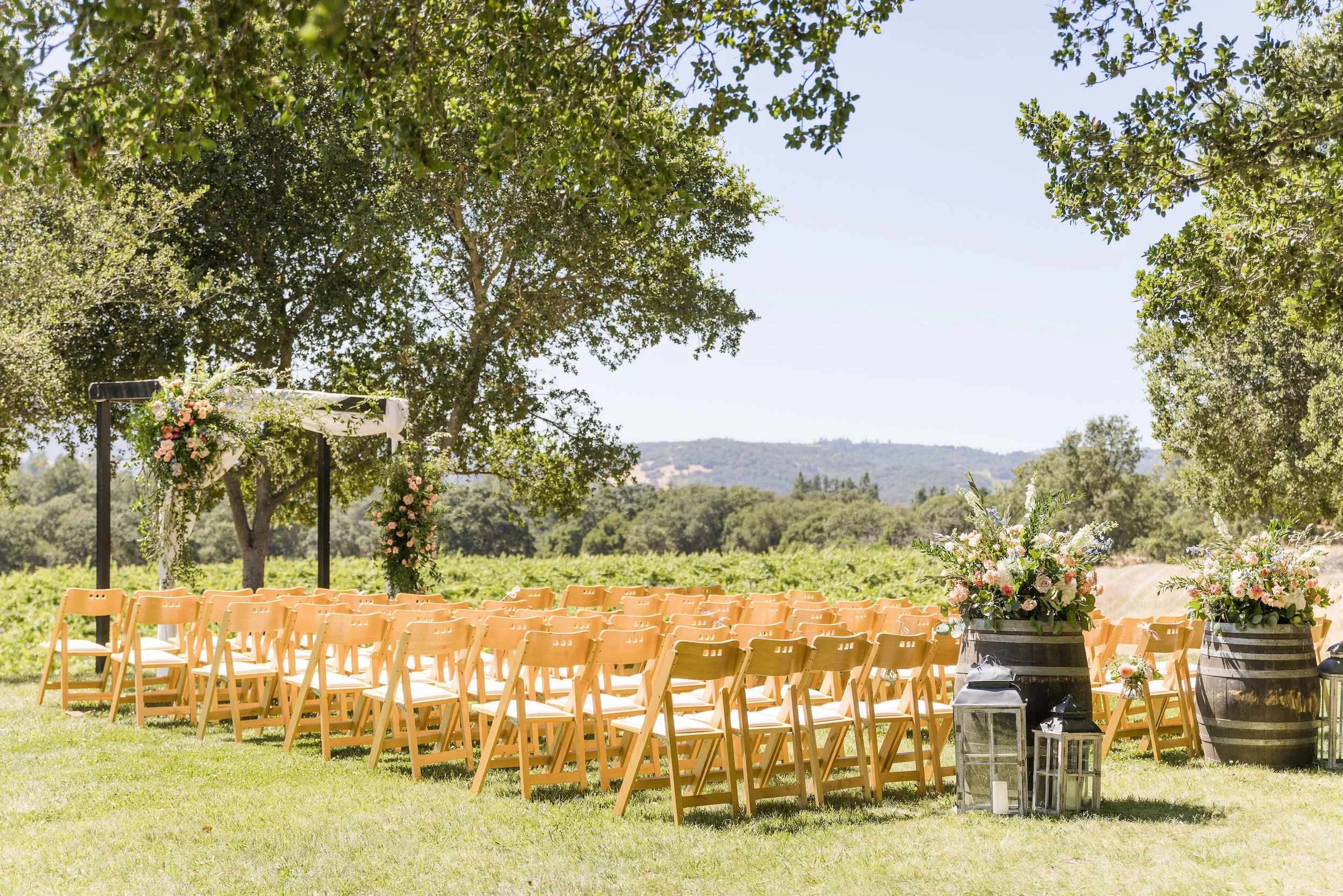 Gundlach Bundschu Winery Wedding Ceremony Site with Floral Altar