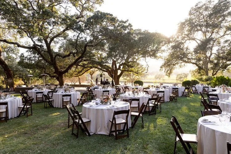 Beltane Ranch Wedding Reception Dinner Tables