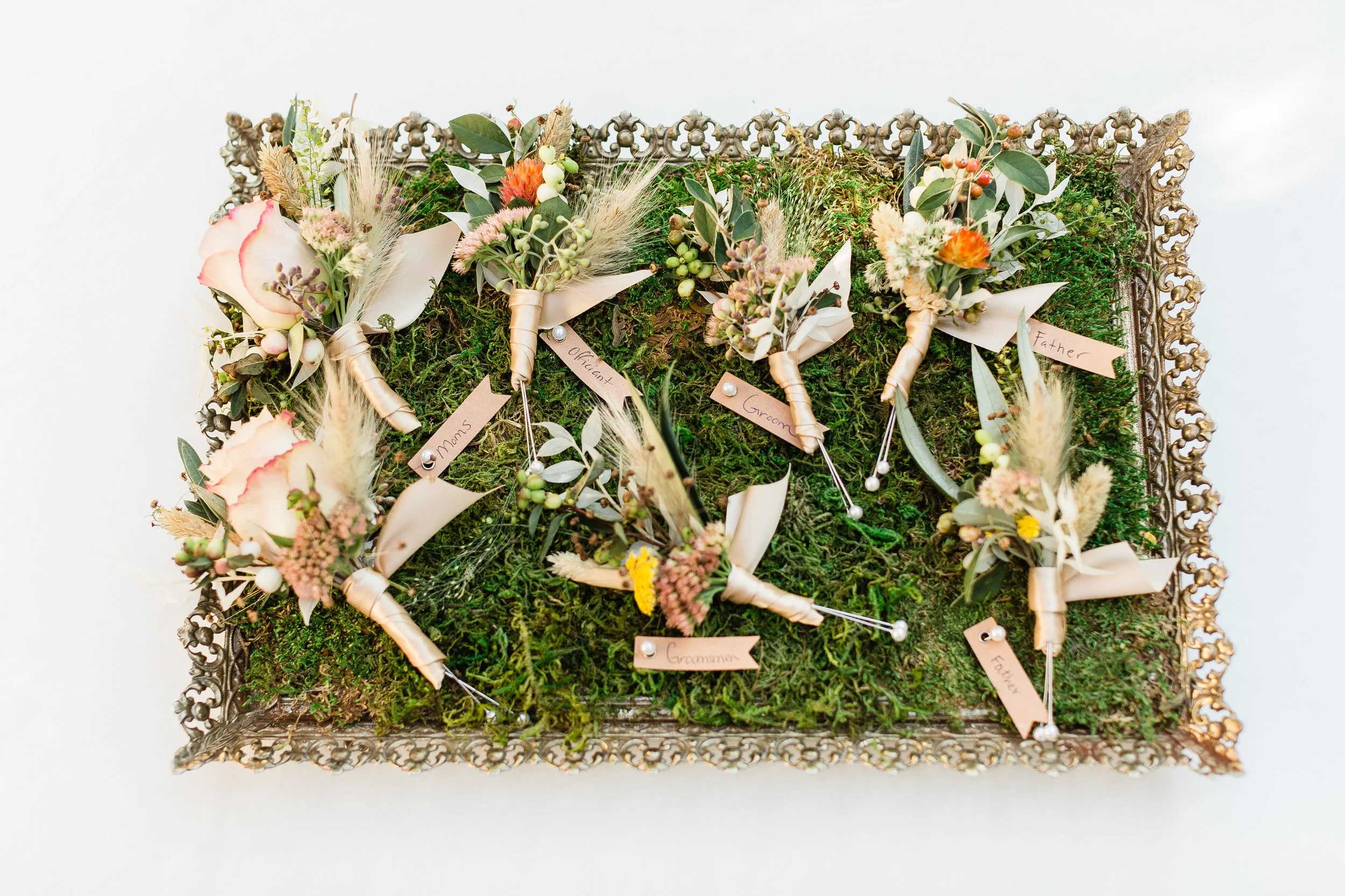 Solage Auberge Boutonnières on a mossy platter