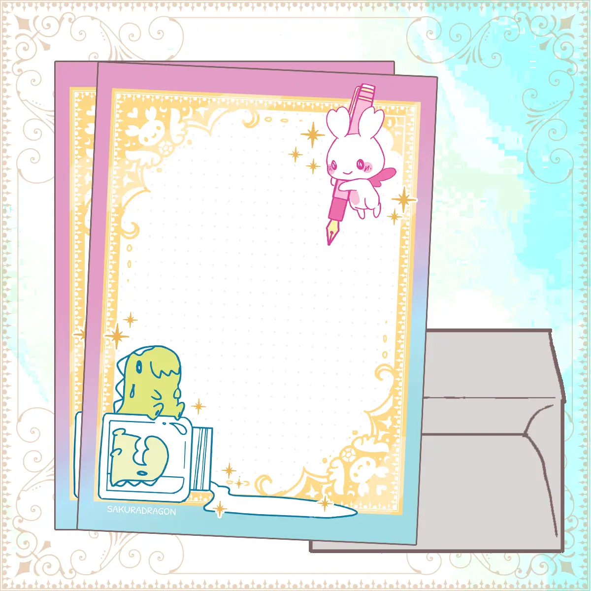 Sakuradragon Cherry Blossoms Memo Pad — Enigma Stationery