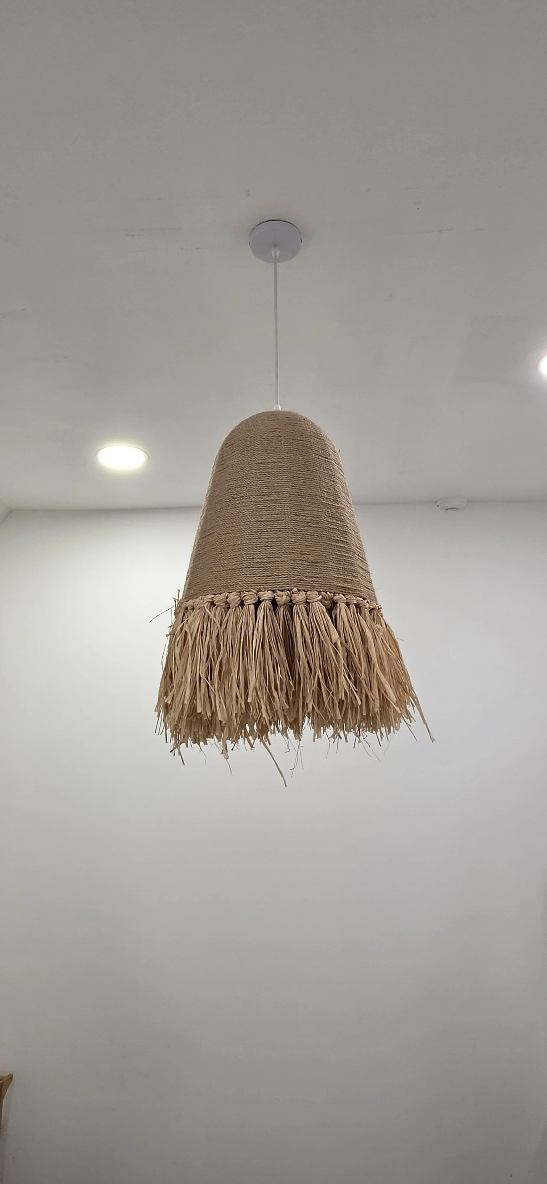 Boho Woven Natural-Fibre Pendant Light
