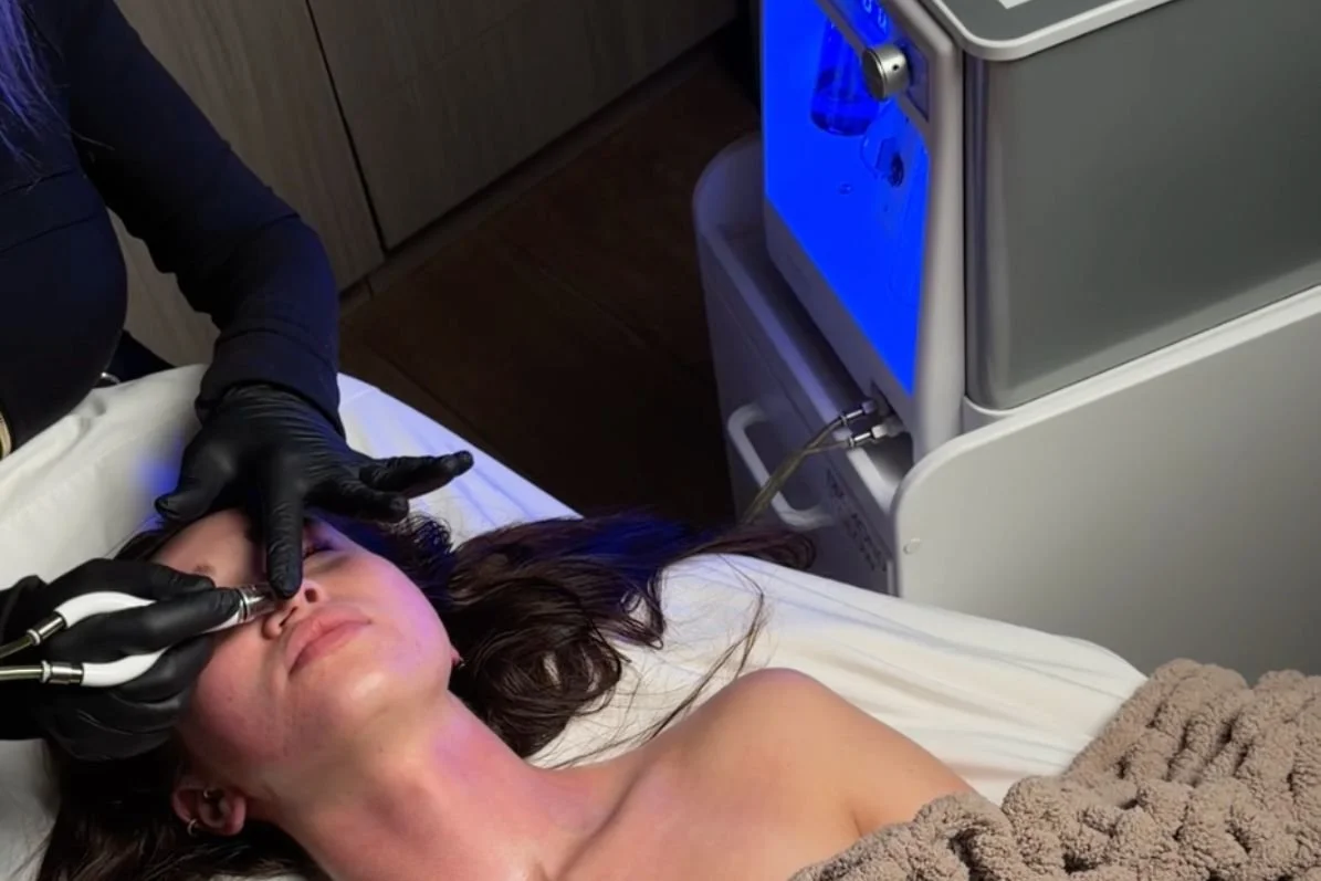 Woman gets DiamondGlow facial near Tucson