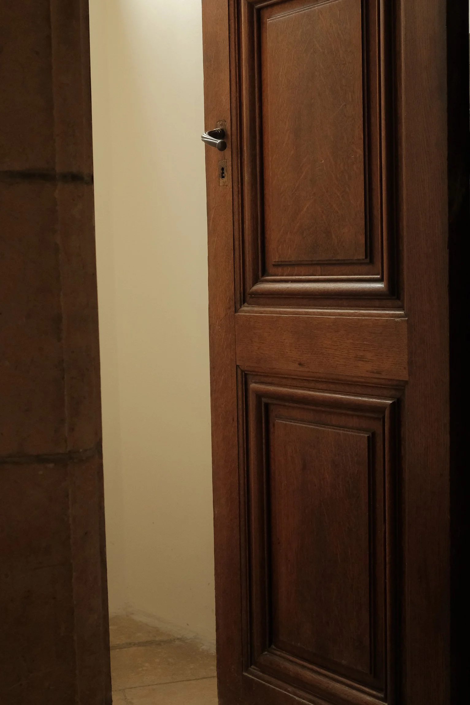 slightly open wooden door with warm brown tones and soft natural light-the beginning of clarity, Design Mood private session by ardisenostudio