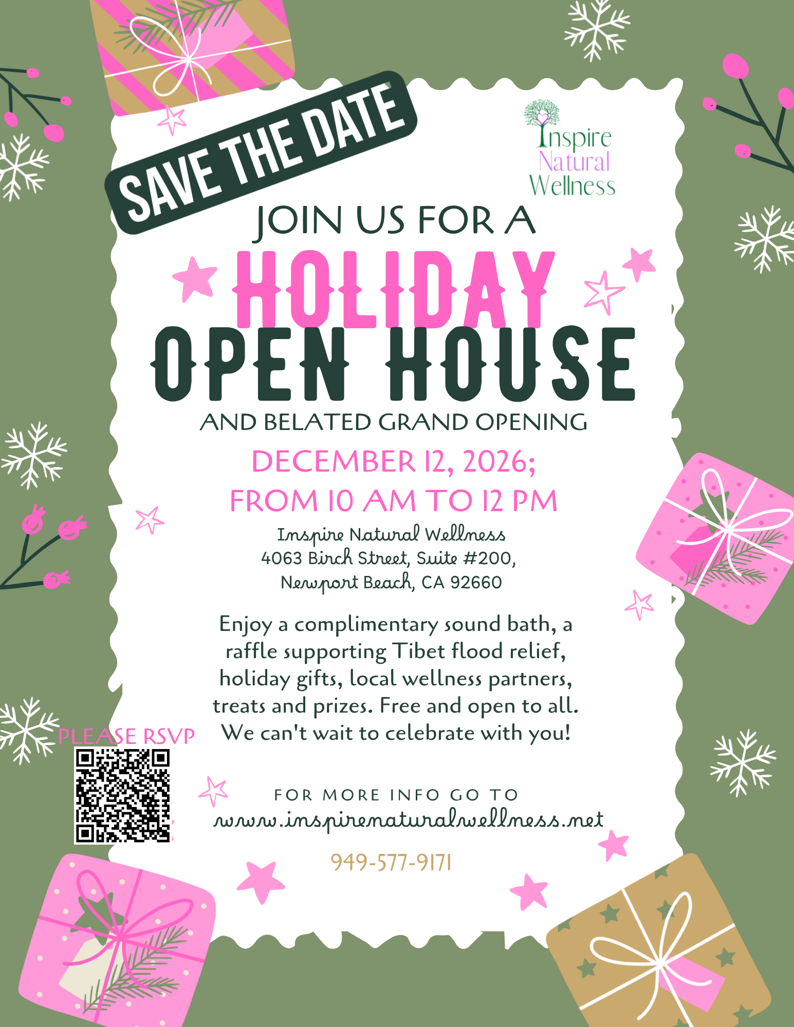 12/12: Holiday Open House + Belated Grand Opening