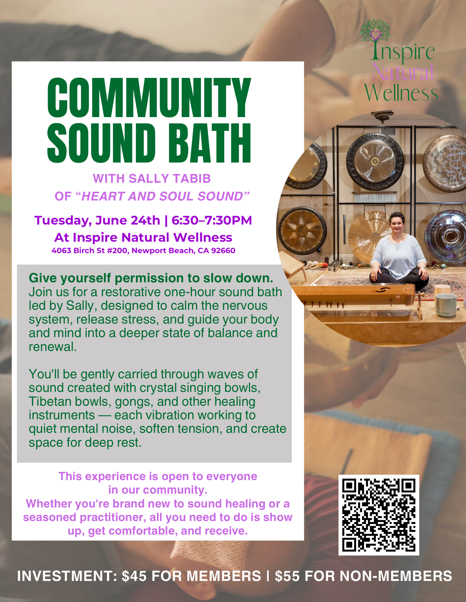 6/24: Sound Bath with Sally Tabib