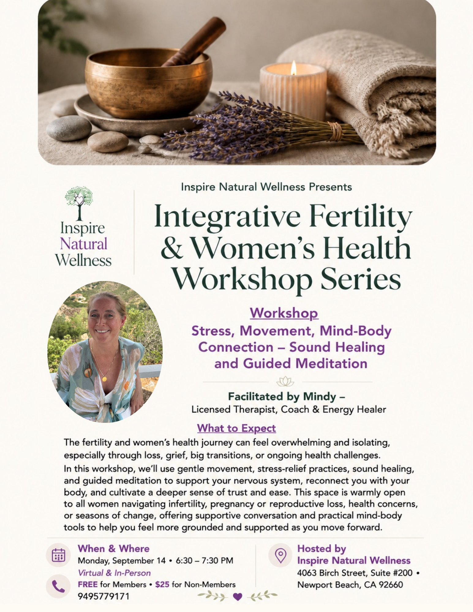 9/14: Integrative Fertility & Women’s Health Workshop Series with Mindy Kaya (HYBRID)