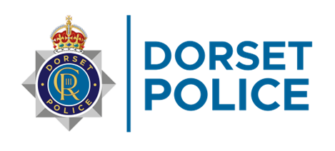Dorset Police logo featuring a badge with a crown, a star, and the words 'Dorset Police.'