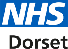 NHS Dorset logo with blue and black text.