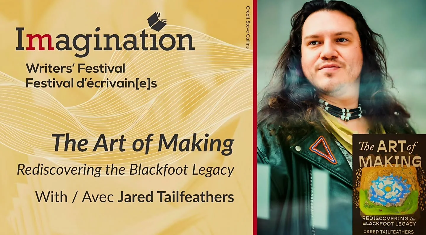 A delight to have interviewed @jaredtailfeathers for the #imaginationwritersfestival at the @morrincentre - it's also the kick-off event for #gettinglitwithlinda - 1st episode to drop on May 1. Excerpts of this interview with Tailfeathers will appear