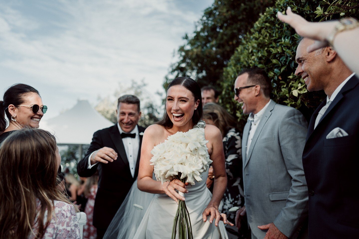 ...just Adriana and Dave looking incredible on their way out from getting married