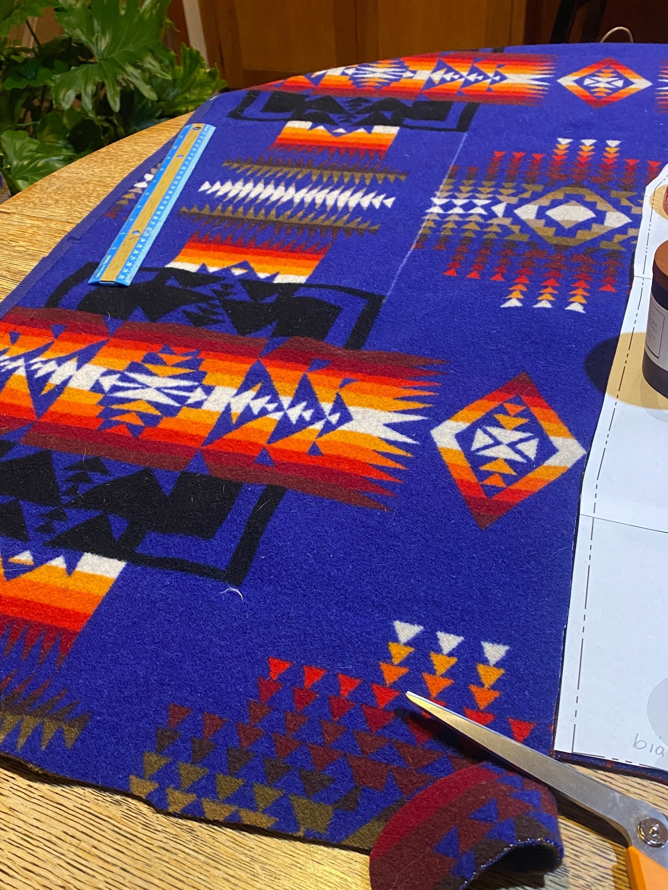 Blanket before cutting