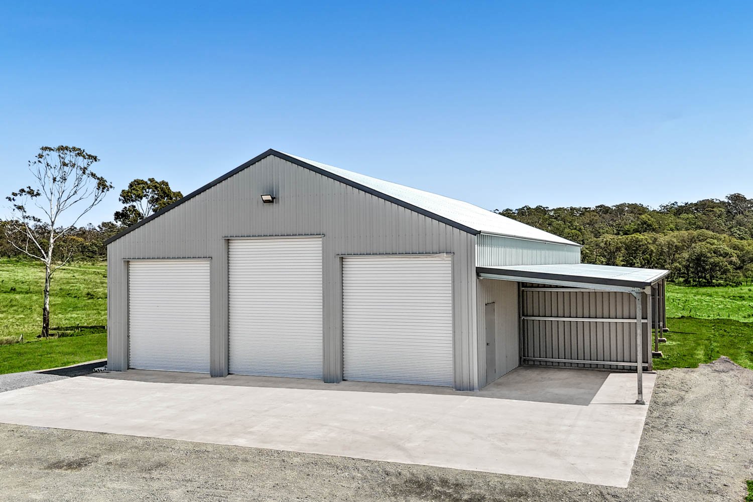 shed with heavy duty concrete slab