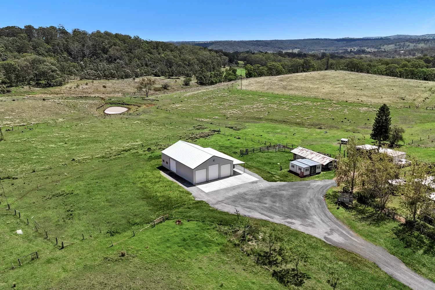 zincalune roof on farm shed