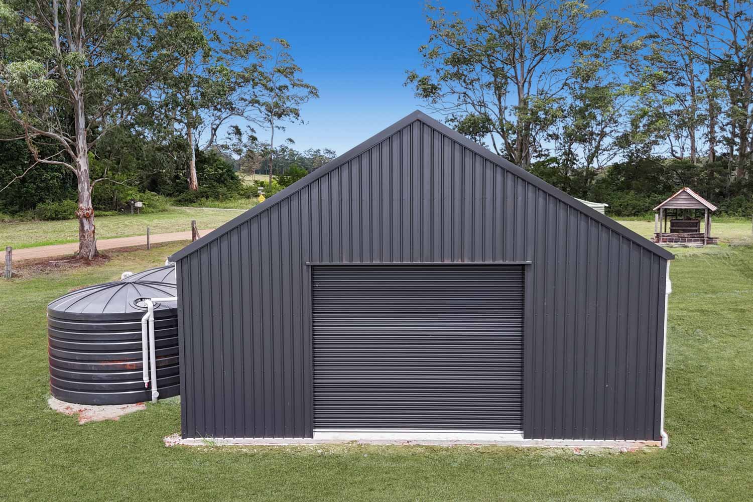 big shed on a rural property