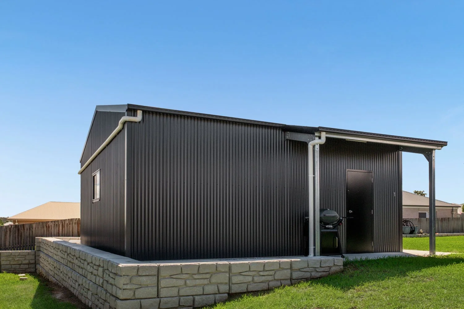 colorbond monument and night sky shed