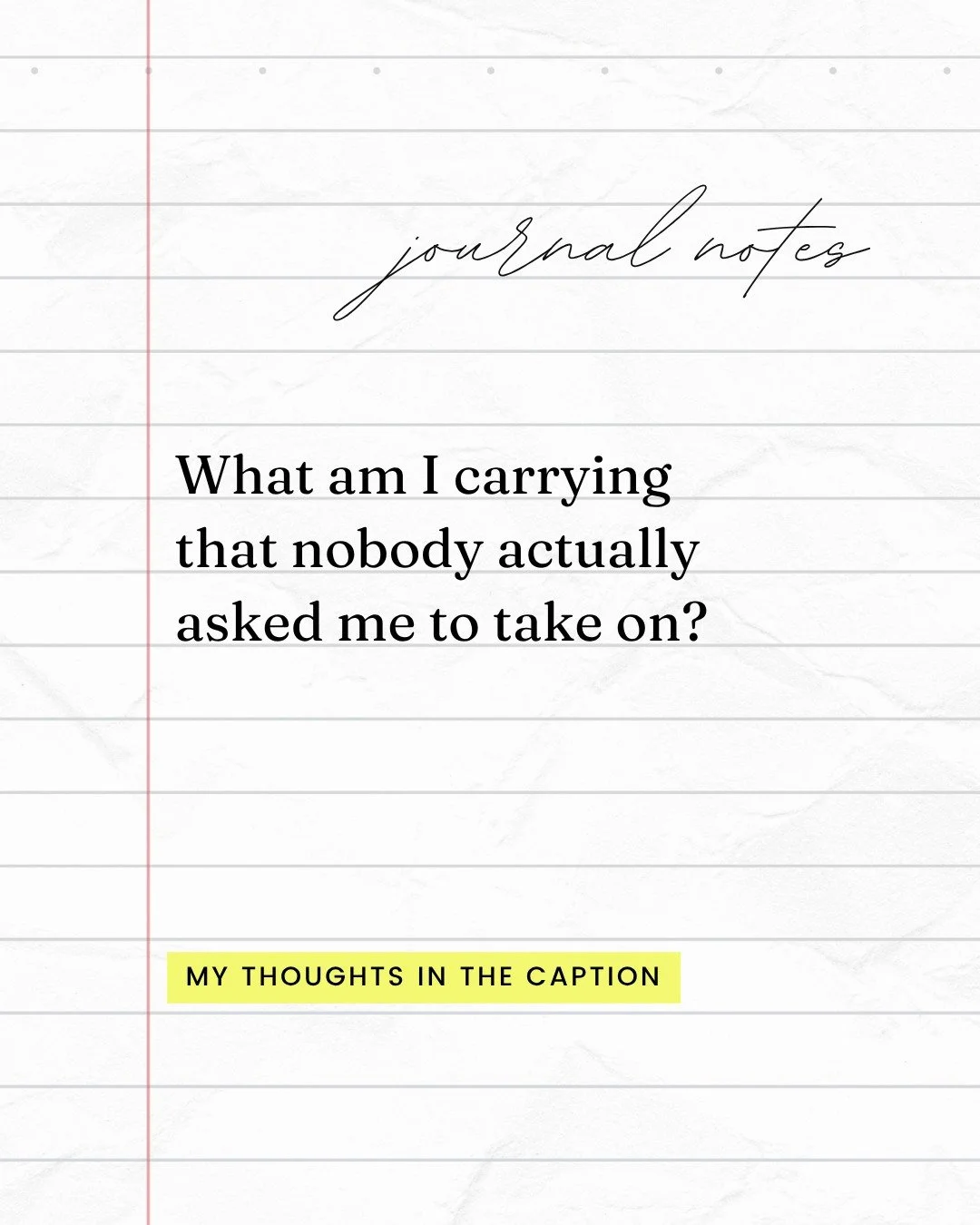 Other people&rsquo;s moods. Making every occasion special. Remembering things for everyone. We can take on so much without ever agreeing to it. Try writing down what you&rsquo;re carrying, then ask: is this mine, is it shared, or have I quietly volun