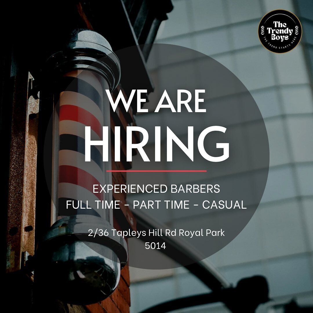 BARBER WANTED!!

If you are an experienced barber or know someone interested to be a part of our growing team DM us or come in and meet our friendly staff.