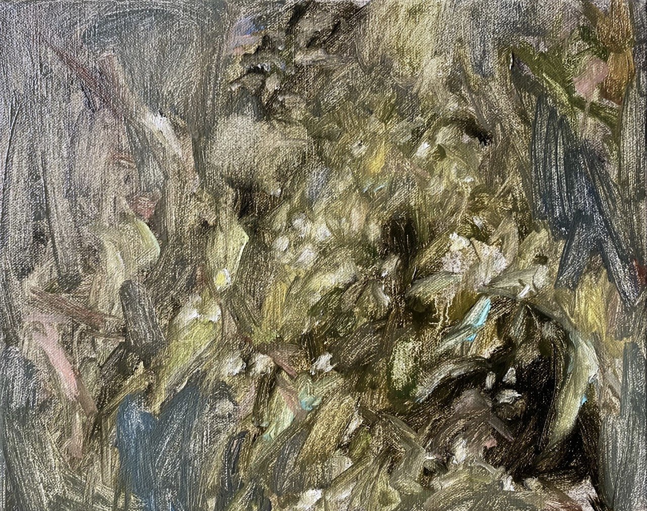 night meadow  oil on linen canvas , 12 x 9"
