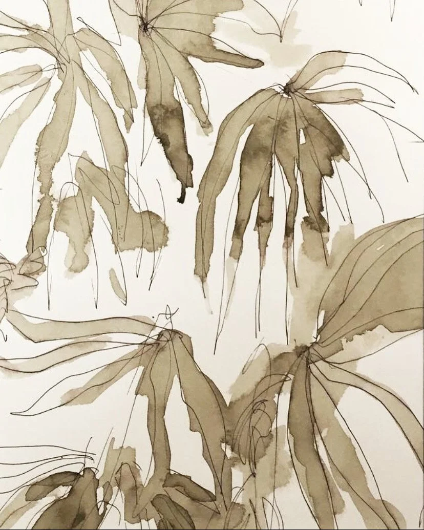 drawing    natural indigo ink on paper