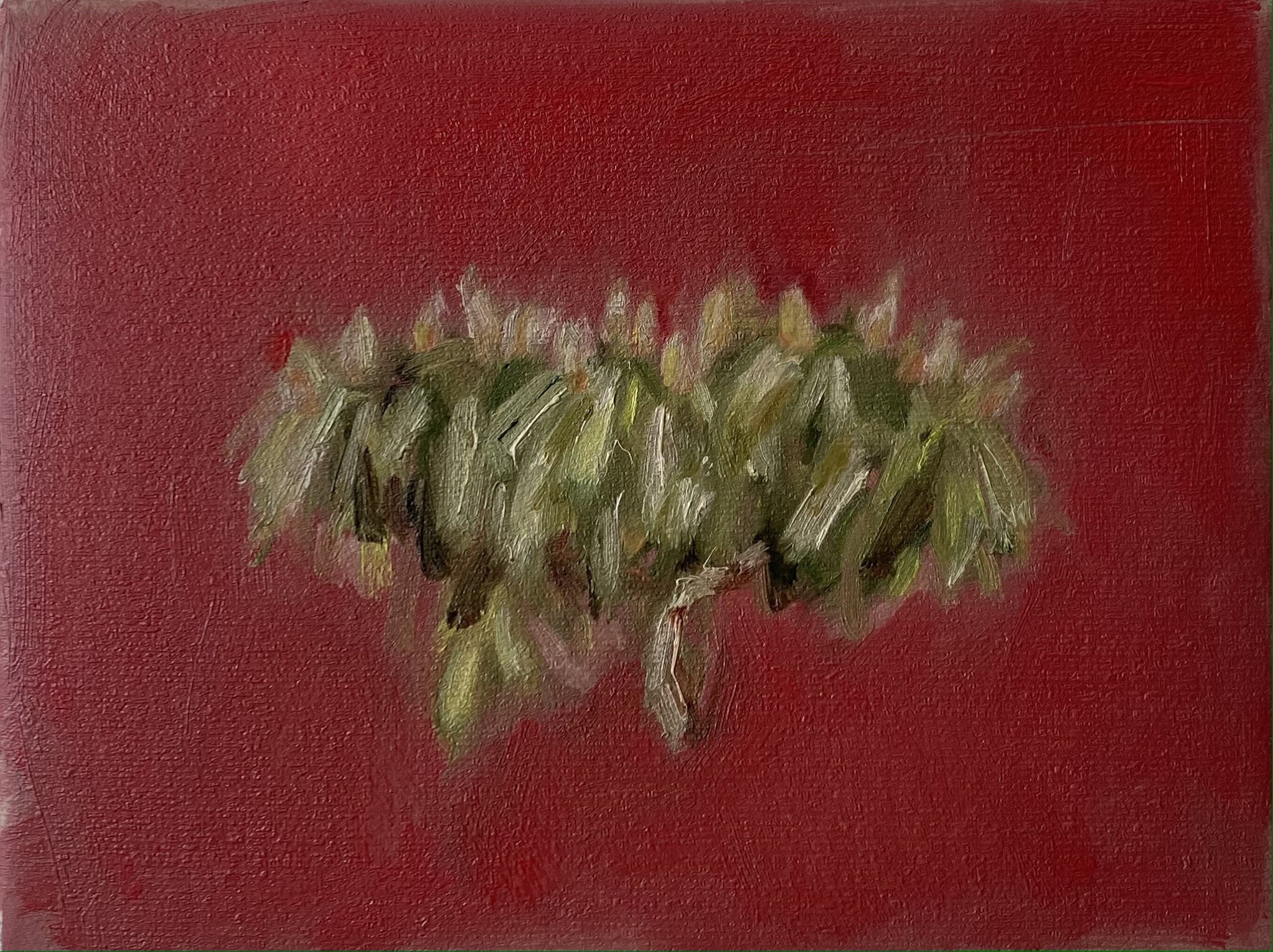 my heart is so small , but my eyes behold the world  oil on linen canvas , 9 x 7"