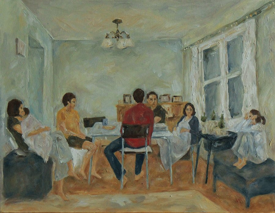 soultown_12:00 am  oil on canvas , 20 x 16"