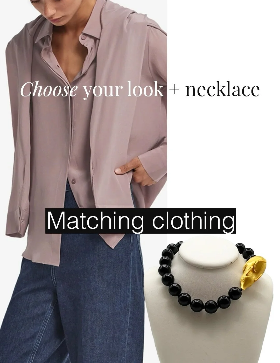 Cuatro collares.
Cuatro formas de decir lo mismo: estilo.

✨ El simple y elegante
Cuando menos es exactamente lo que necesitas.

🌱 El toque verde
Para d&iacute;as en los que no quieres pasar desapercibida.

🎨 El matching color
Porque cuando todo en