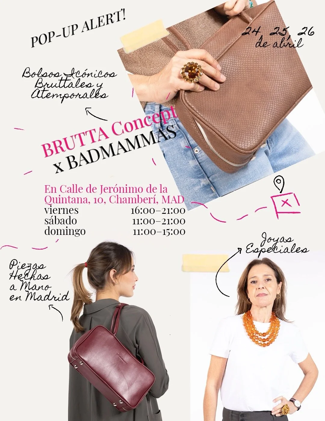 LAST DAY! 
Vis&iacute;tanos en @bruttaconcept, en el coraz&oacute;n de Chamber&iacute;, y descubre marcas independientes, diferentes, compa&ntilde;&iacute;a cool y una barra donde tomar algo fresquito 🌸💕🌟🍻🫂💐