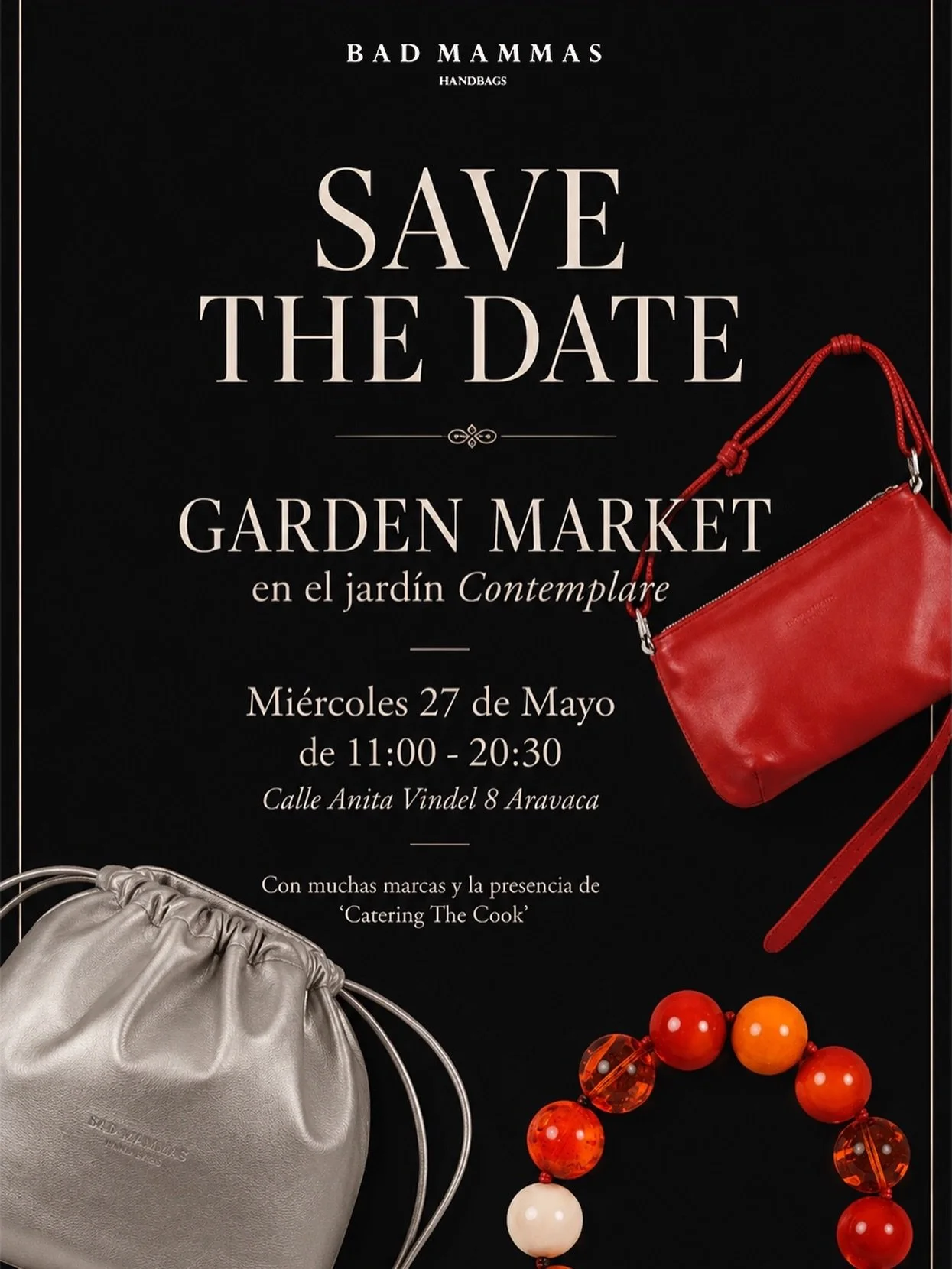Ma&ntilde;ana nos vemos entre flores, bolsos bonitos y mucho arte 🌿✨

Bad Mammas estar&aacute; en el Garden Market de Contemplare con una selecci&oacute;n especial de nuestros bolsos hechos a mano en Madrid.

Un d&iacute;a para descubrir piezas &uac