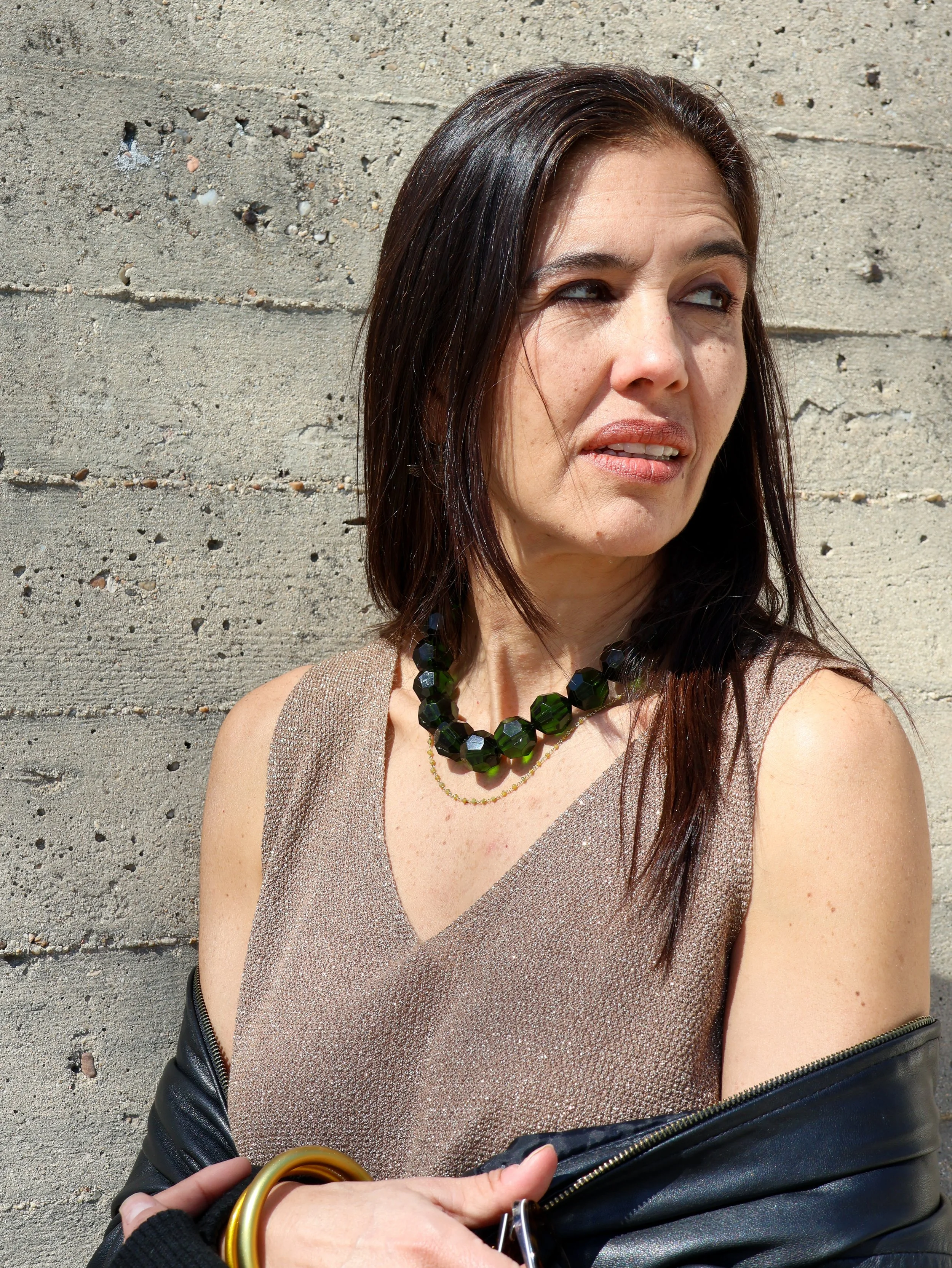 Collar Cristal Verde