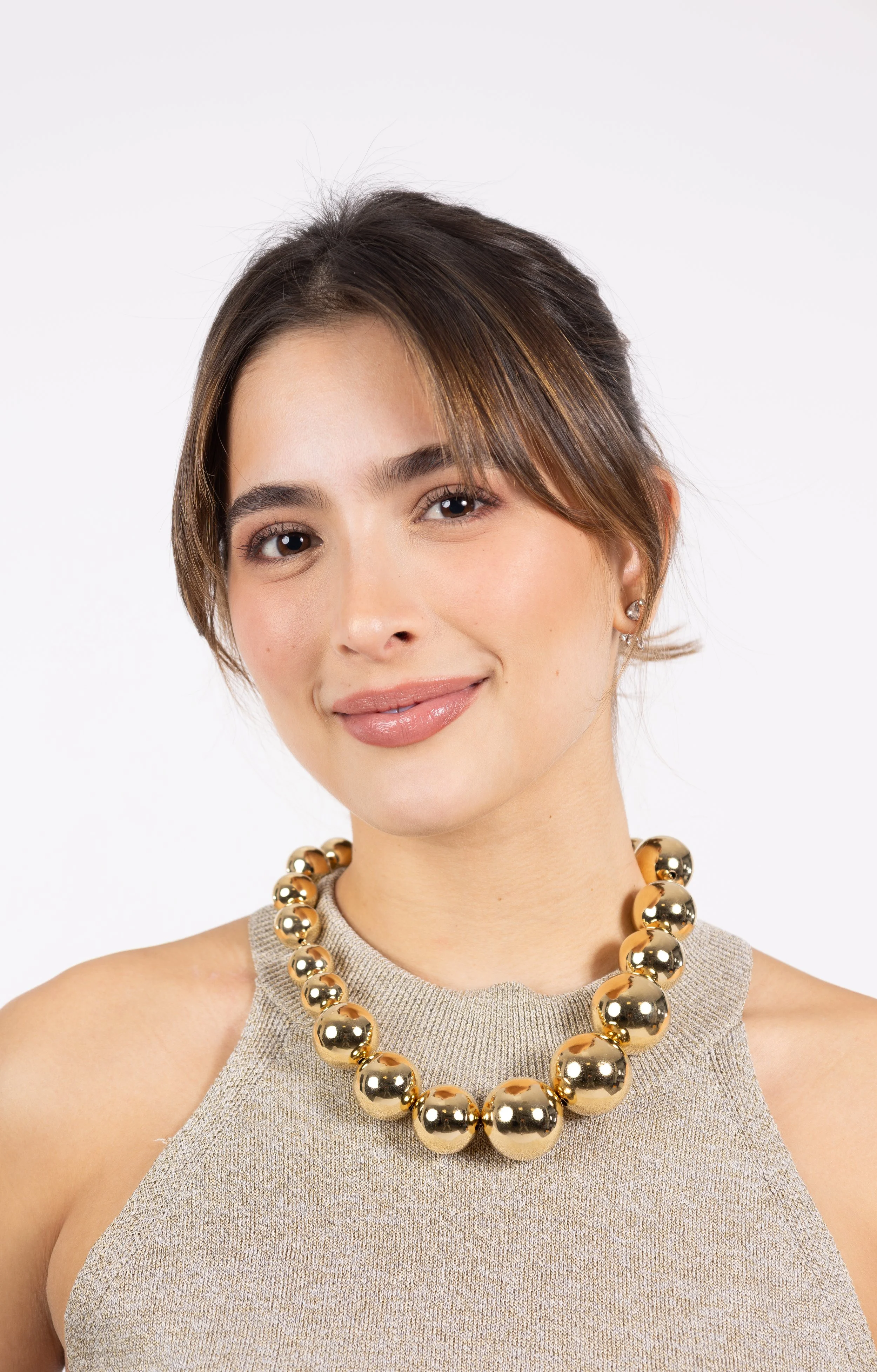 Collar Canicas Dorado