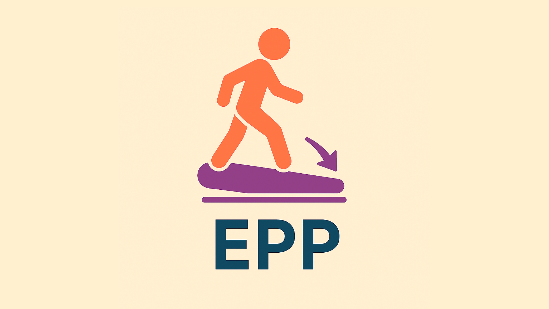 A stylized logo of a person walking on a treadmill with the letters 'EPP' below.
