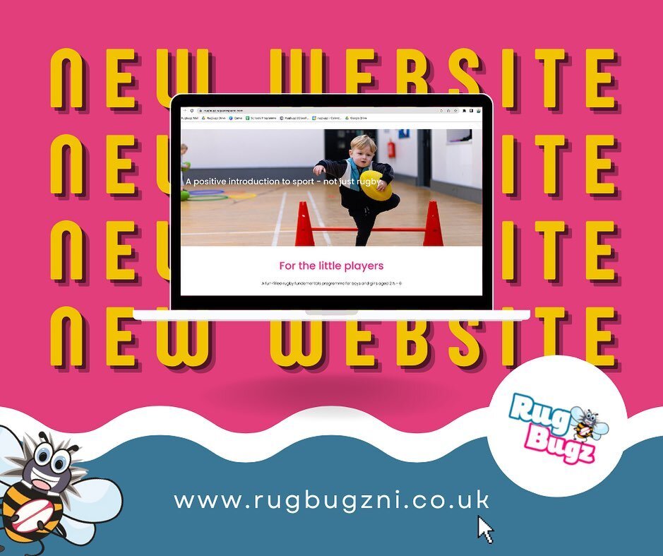 👆👆👆 Link in bio - Go check out our new website!! 
.
#newwebsite #toddlerrugby #forthelittleplayers #minirugby #rugbyclasses #northernireland #classforkids