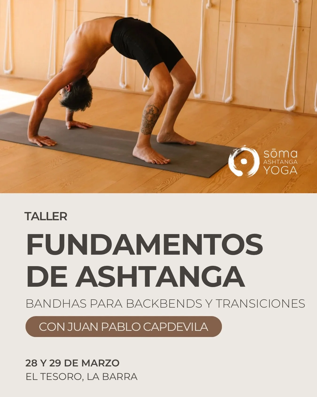 Fundamentos de Ashtanga Bandhas en backbends y transiciones

En este taller vamos a explorar c&oacute;mo el trabajo con bandhas puede transformar la manera en que practicamos backbends y transiciones.

Cuando los bandhas est&aacute;n activos, la pr&a