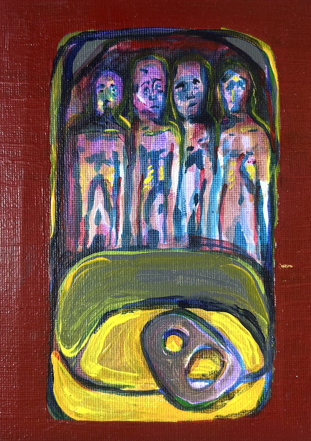 Fish Fear Me: Sardines, November 2025, acrylic on canvas
