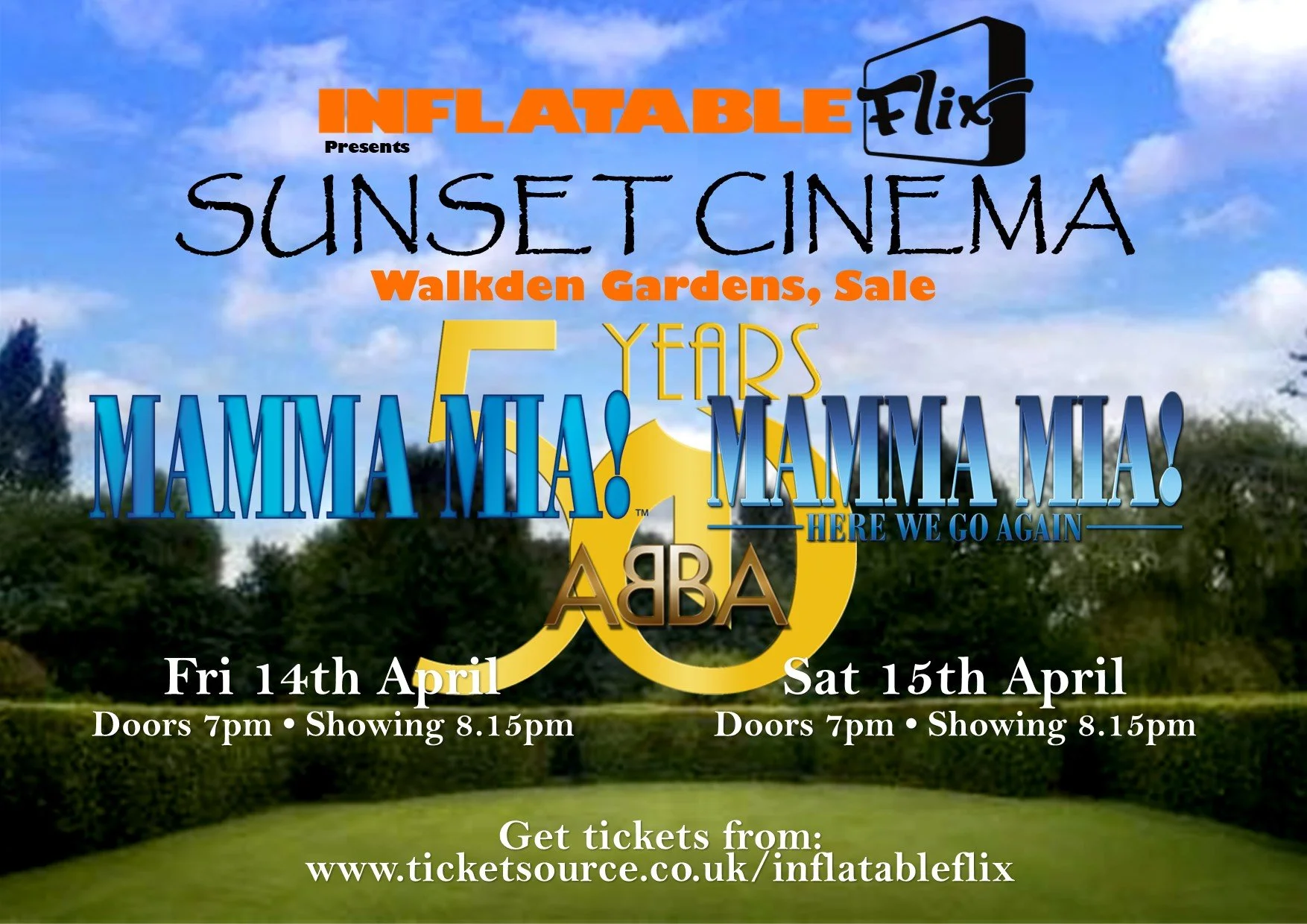 Sunset Cinema returns to Walkden Gardens to celebrate 50(+1) years of ABBA