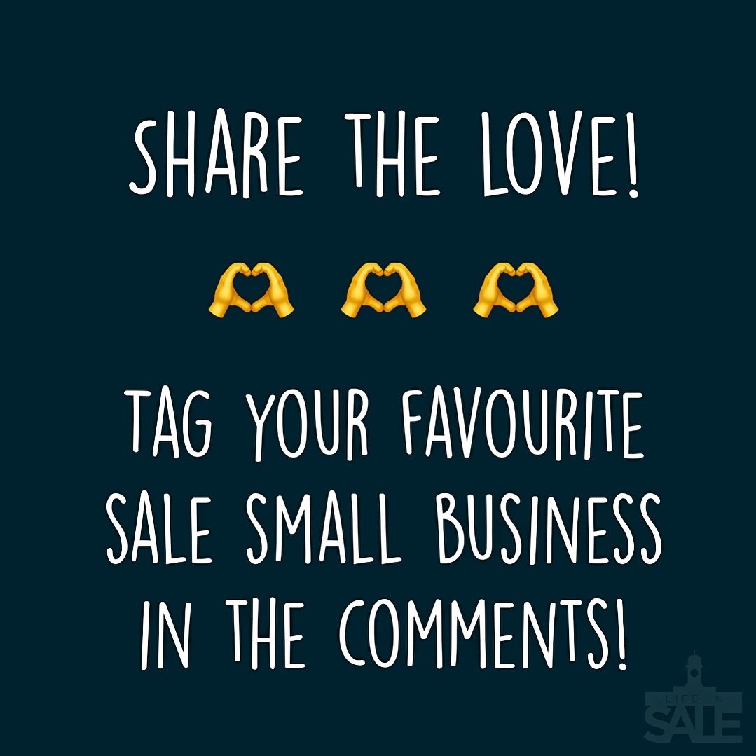 Let&rsquo;s go into a new week by sharing the local love! Tag your Sale small business faves... 👇
.
.
.
#LifeinSale #SaleTown #SaleM33 #M33Sale #LocalBusiness #Hyperlocal #SmallBusiness #SmallBusinesses #SupportLocal #ShopSmall #SupportSmall #Commun